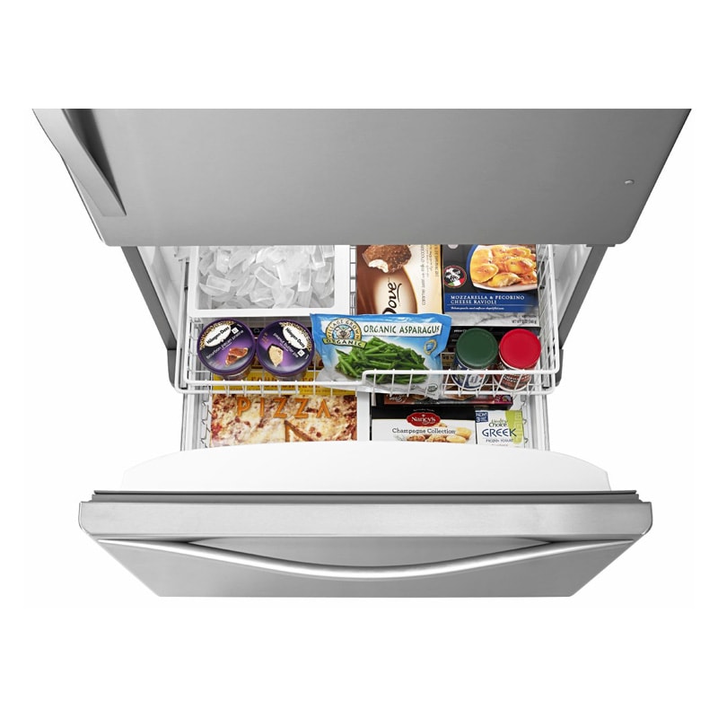 Whirlpool 33 in. 22.1 cu. ft. Bottom Freezer Refrigerator with Ice Maker - Stainless Steel, Stainless Steel, hires