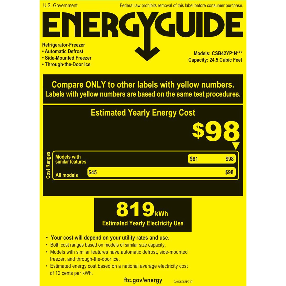 Cafe 42 in. 24.5 cu. ft. Built-In Smart Counter Depth Side by Side Refrigerator with Ice & Water Dispenser - Stainless Steel, , hires
