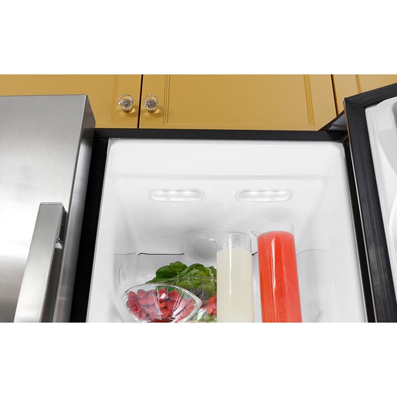 GE 33 in. 23.0 cu. ft. Energy Star Side-by-Side Refrigerator with External Ice & Water Dispenser - White, White, hires