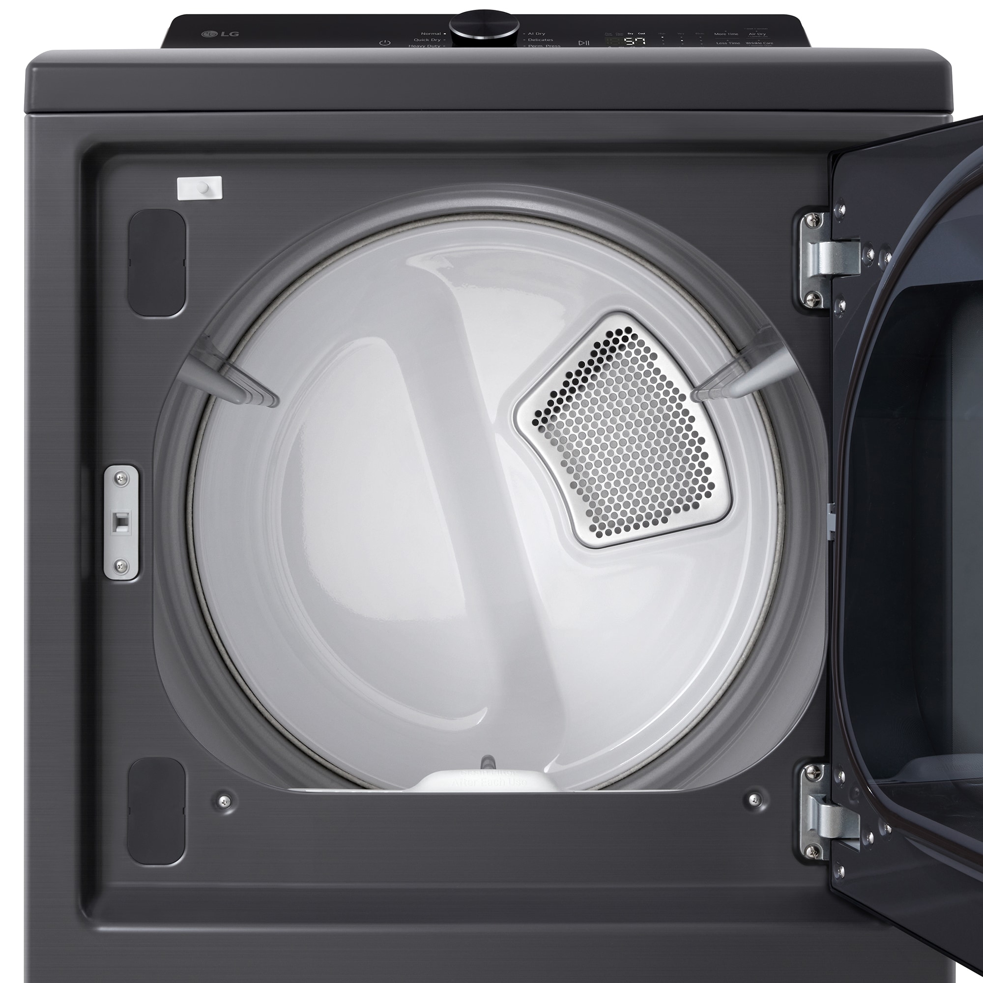 LG 27 in. 7.3 cu. ft. Smart Electric Dryer with AI Sensor Dry - Platinum Black, Platinum Black, hires