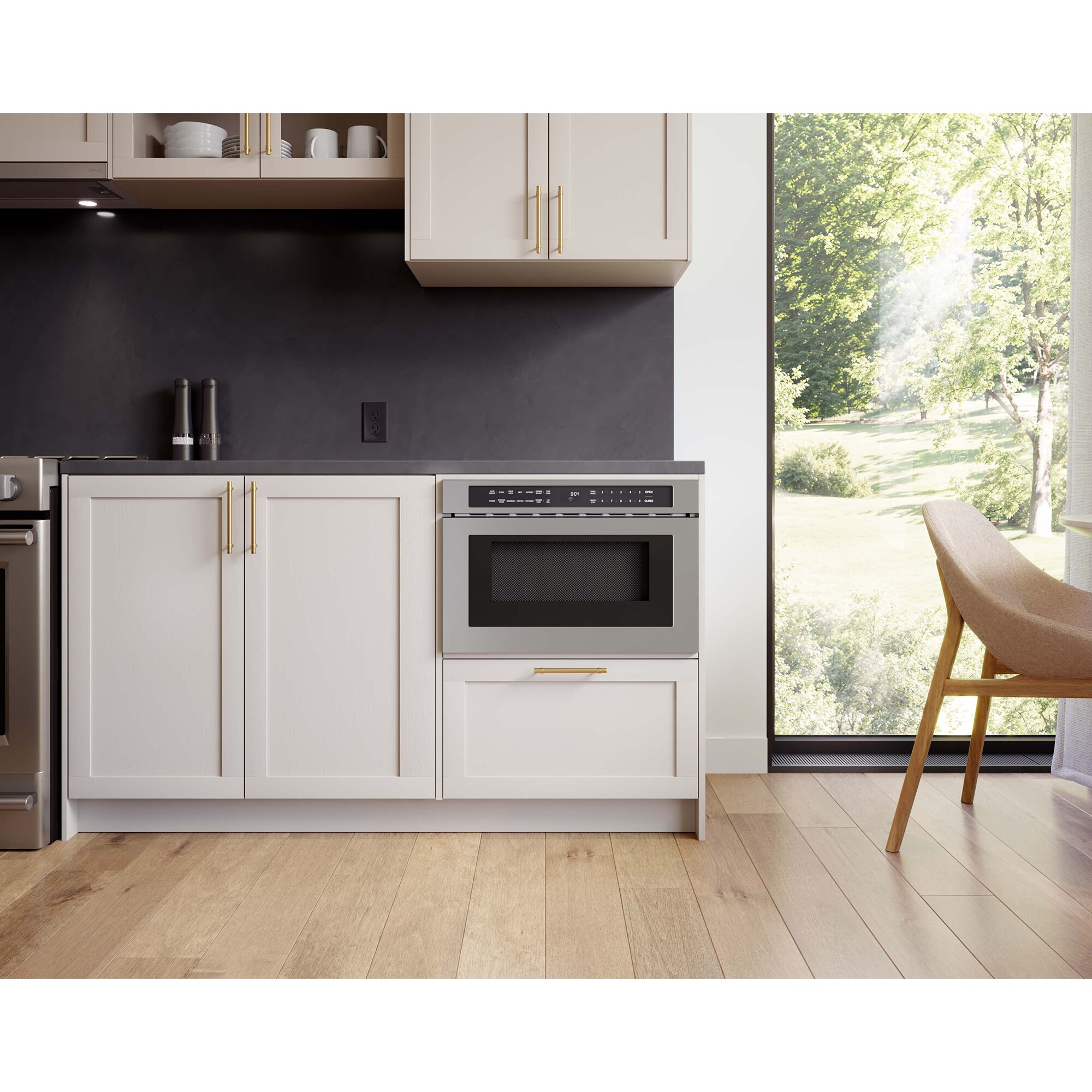 Zephyr 24 in. 1.2 cu. ft. 1000W Low Profile Drawer Microwave with Sensor Cooking - Stainless Steel, , hires