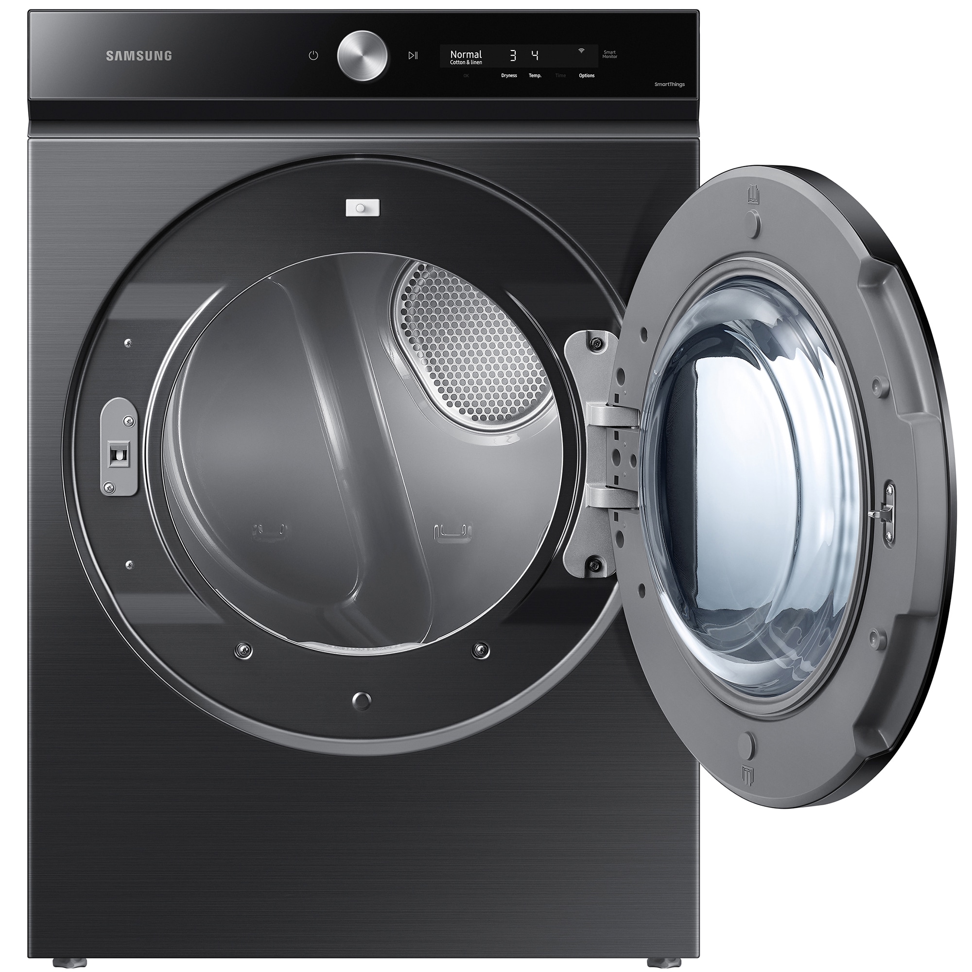 Samsung Bespoke 27 in. 7.6 cu ft. Smart Stackable Gas Dryer with Super Speed Dry, AI Smart Dial, Sensor Dry, Sanitize & Steam Cycle - Brushed Black, Brushed Black, hires