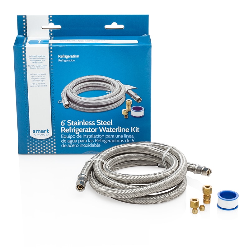 Smart Choice 6' Stainless Steel Refrigerator Waterline Kit, , hires