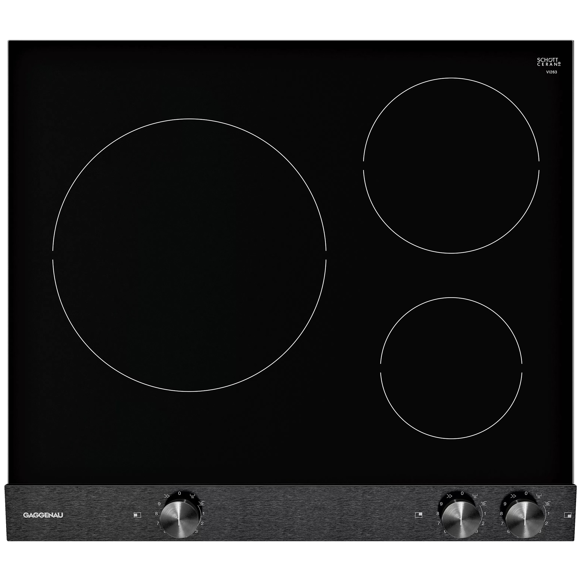 Gaggenau Vario 200 Series 24 in. 3Burner Induction Cooktop Black P