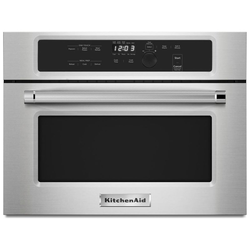 KitchenAid 24 in. 1.4 cu. ft. 1000W Built-In Microwave with Sensor Cooking - Stainless Steel, Stainless Steel, hires