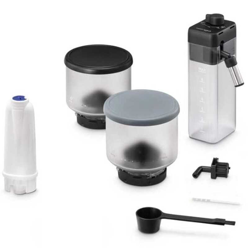 De'Longhi Rivelia Automatic Espresso Machine with Milk Frother and Removable Bean Hoppers - Gray, Gray, hires