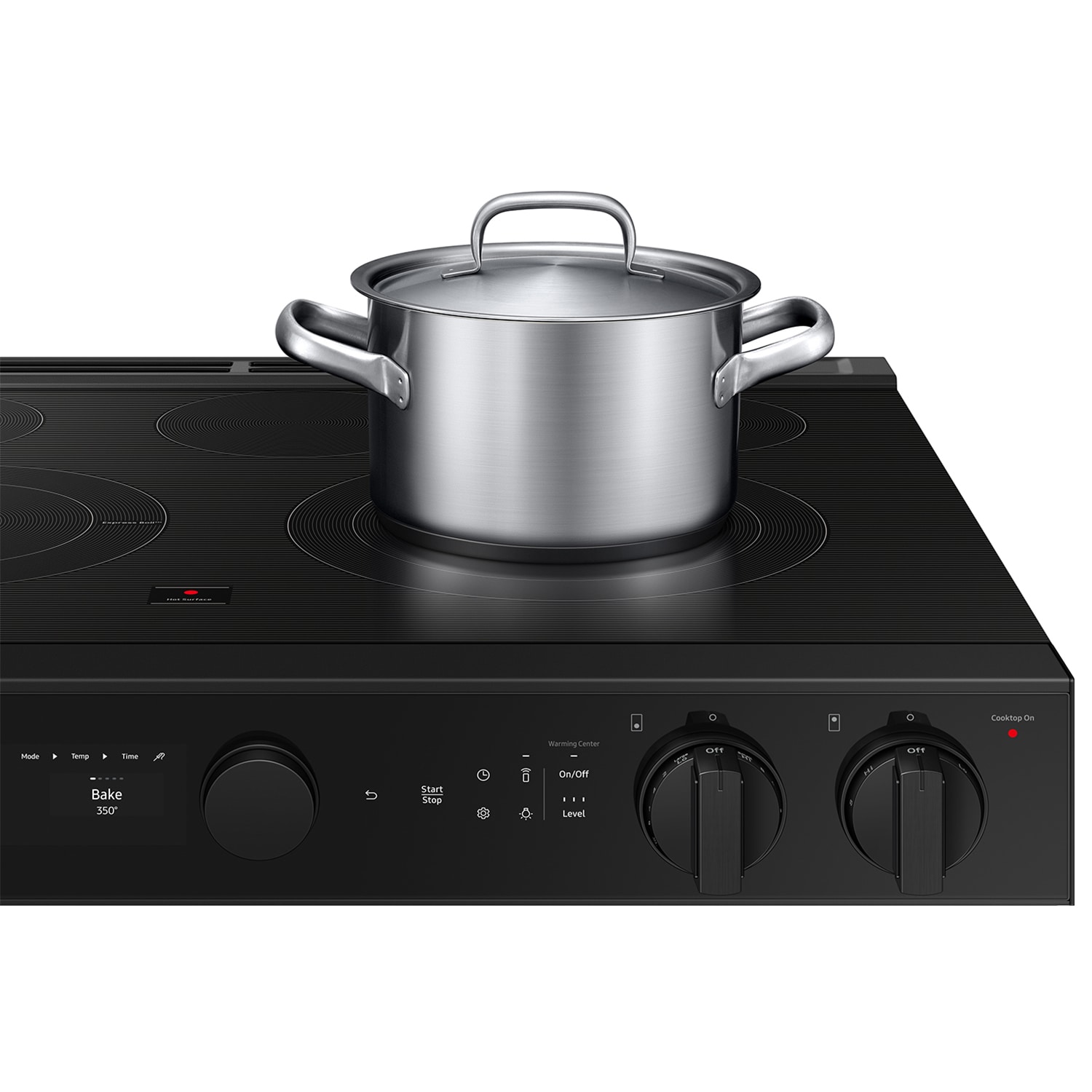 Samsung Bespoke 30 in. 6.3 cu. ft. Smart Air Fry True European Convection Slide-In Electric Range with Smoothtop Burners - Matte Black Steel, , hires