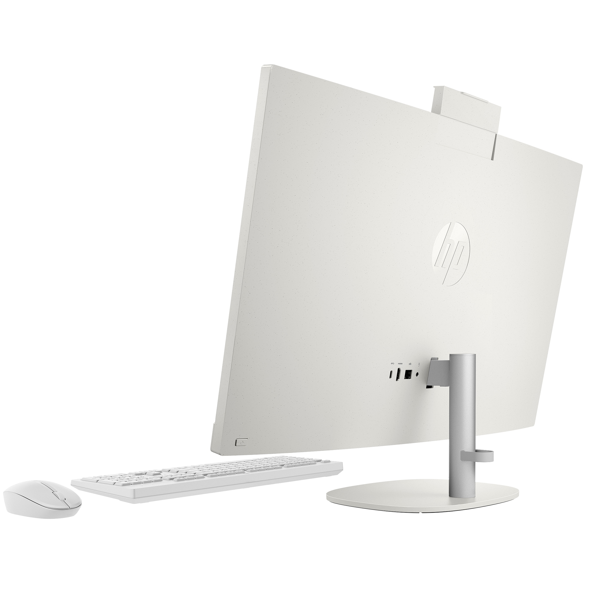 HP 27 in. Touch Screen All-in-One Desktop with Intel Core i5-1335U, 13th Gen,10-Core CPU, Intel UHD GPU, 16GB RAM, 512GB SSD & Windows 11 Home - Shell White, , hires