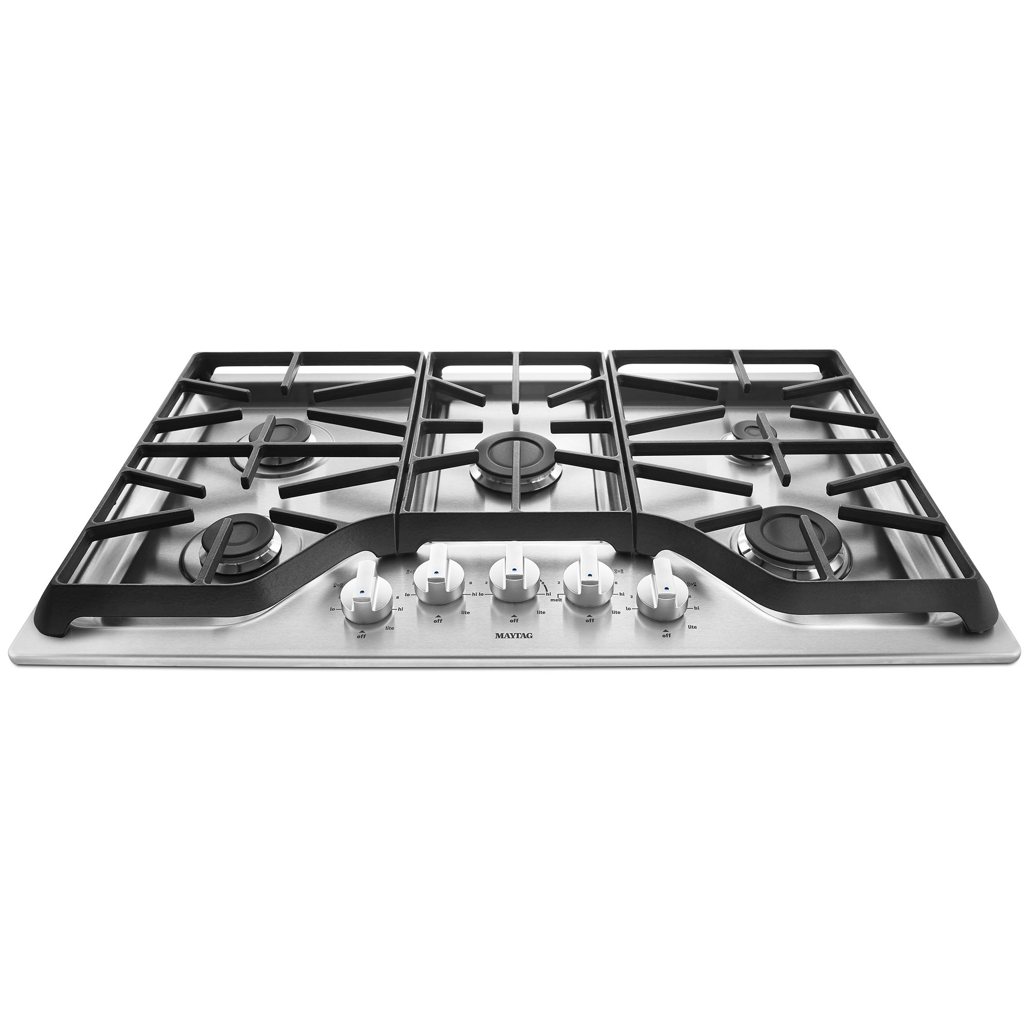 Maytag 36 in. 5-Burner Natural Gas Cooktop with Simmer Burner & Power