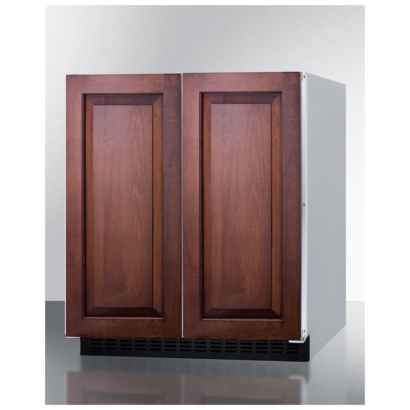 Summit 30 in. 5.4 cu. ft. Side by Side Undercounter Refrigerator - Custom Panel Ready with White Trim, , hires