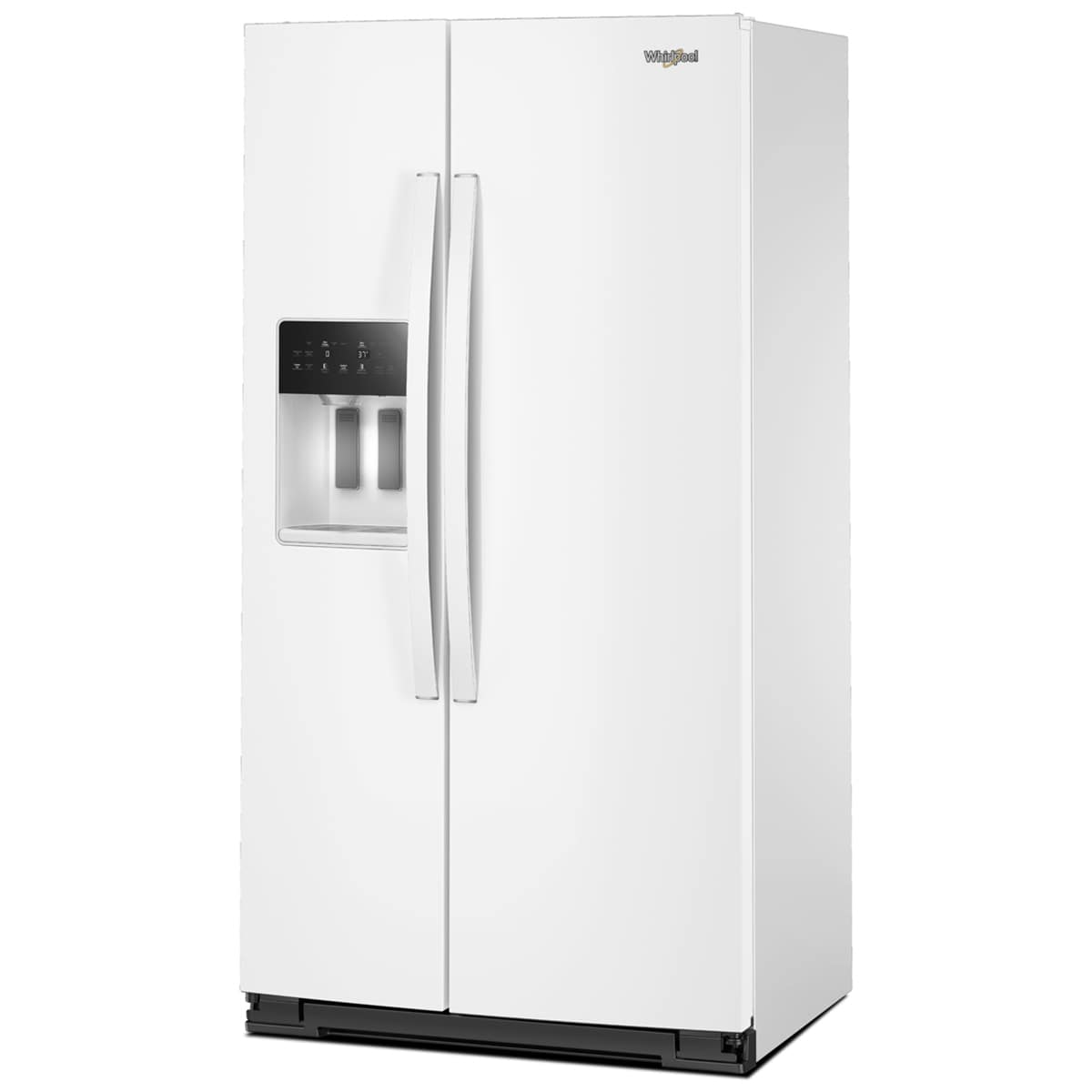 Whirlpool 36 in. 20.8 cu. ft. Side-by-Side Refrigerator with Ice & Water Dispenser - White, White, hires