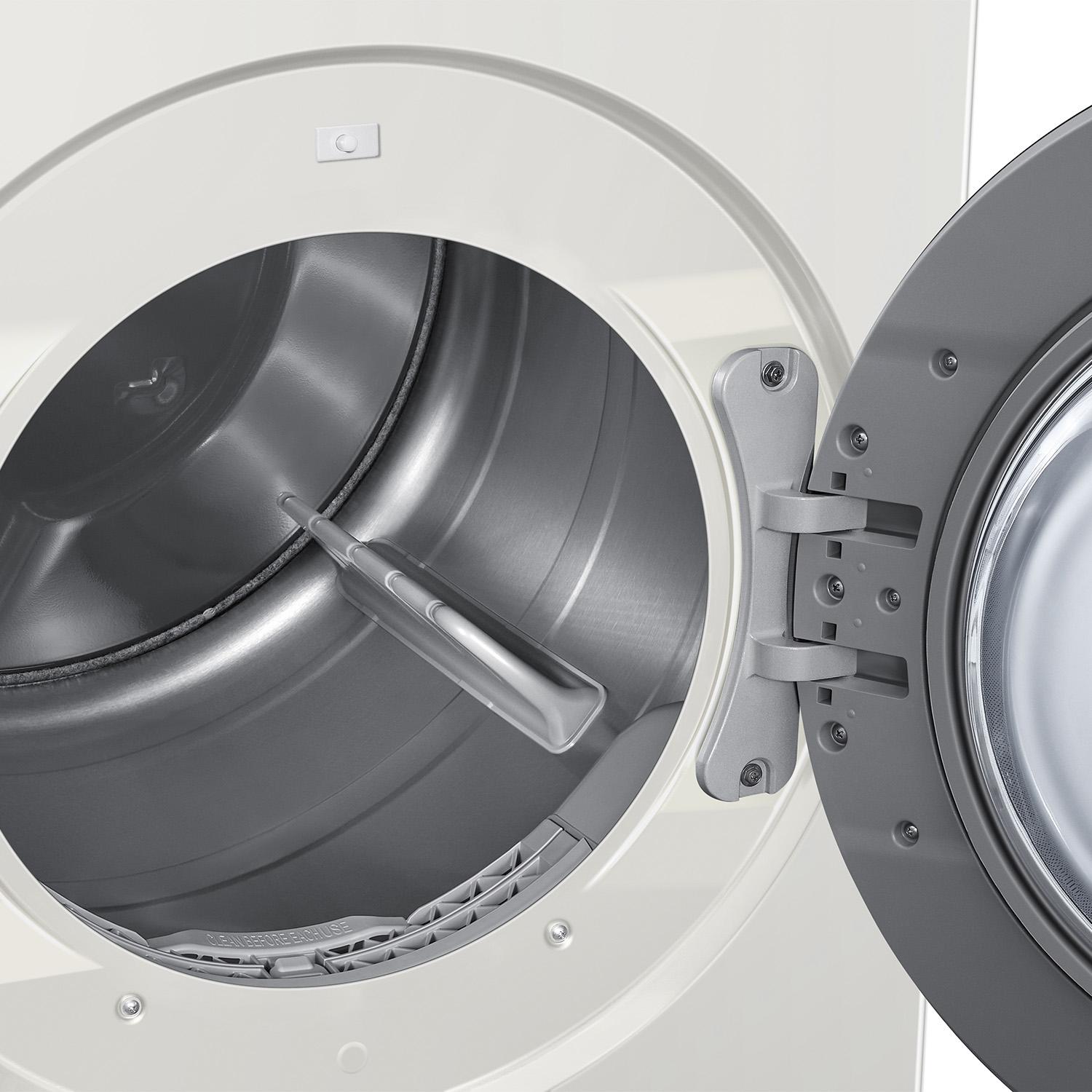 Samsung Bespoke 27 in. 7.6 cu. ft. Smart Stackable Electric Dryer with AI Home, AI OptiDry+, Sensor Dry, Sanitize & Steam Cycle - Ivory, Ivory, hires