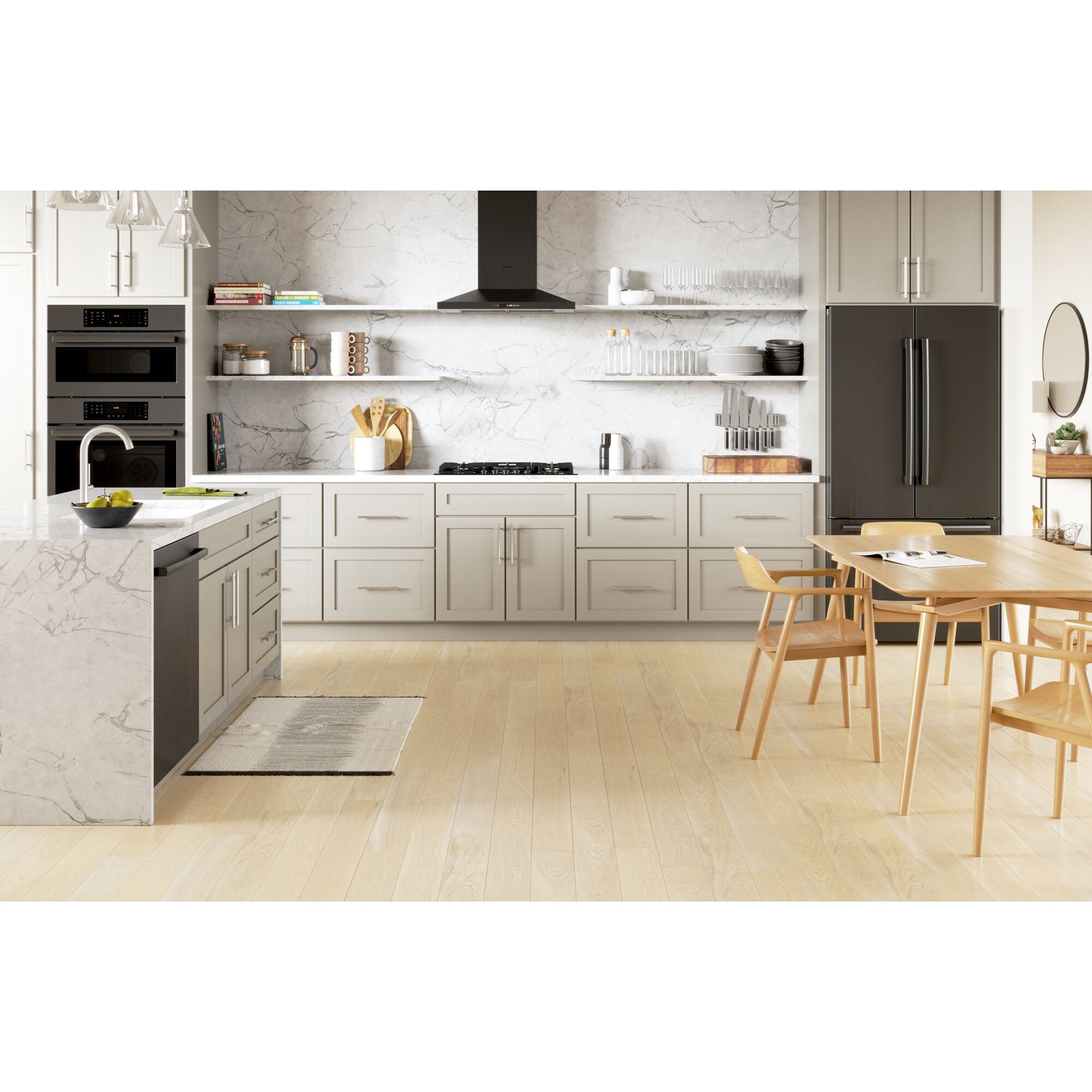 Bosch 800 Series 30 in. 5-Burner Natural Gas Cooktop with Simmer Burner & Power Burner - Black, Black, hires