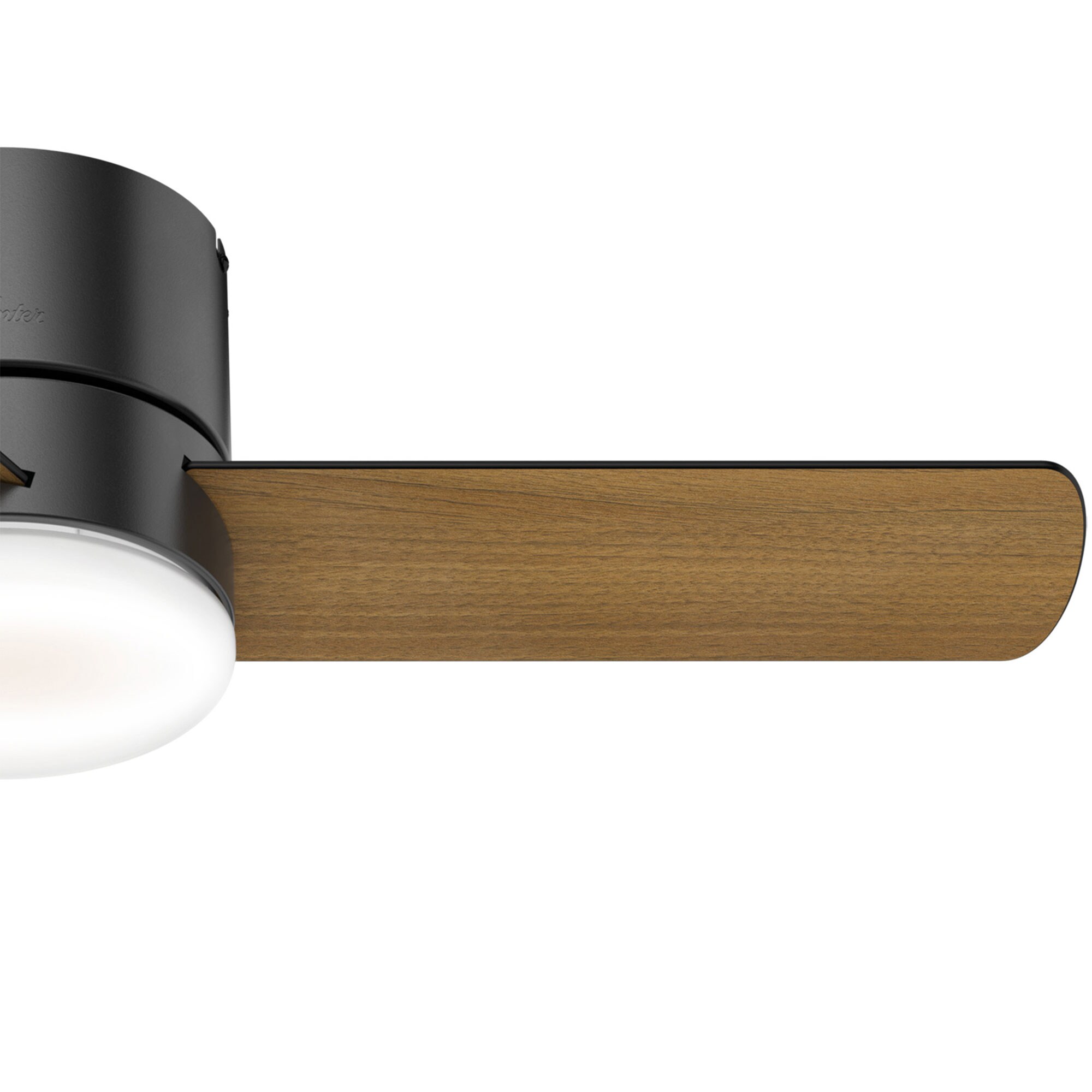 Hunter Minimus 44 in. Low Profile Ceiling Fan with LED Light Kit and Handheld Remote - Matte Black, Matte Black, hires