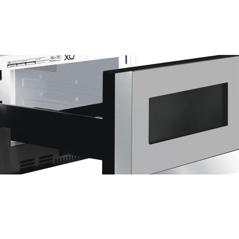 XO 24 in. 1.2 cu. ft. 1000W Drawer Microwave with Sensor Cooking - Silver Mirror, Silver Mirror, hires