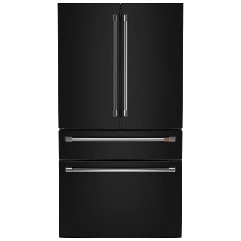 Cafe 36 in. 23.2 cu. ft. Smart Counter Depth 4-Door French Door Refrigerator with Internal Water AutoFill Pitcher - Matte Black, , hires