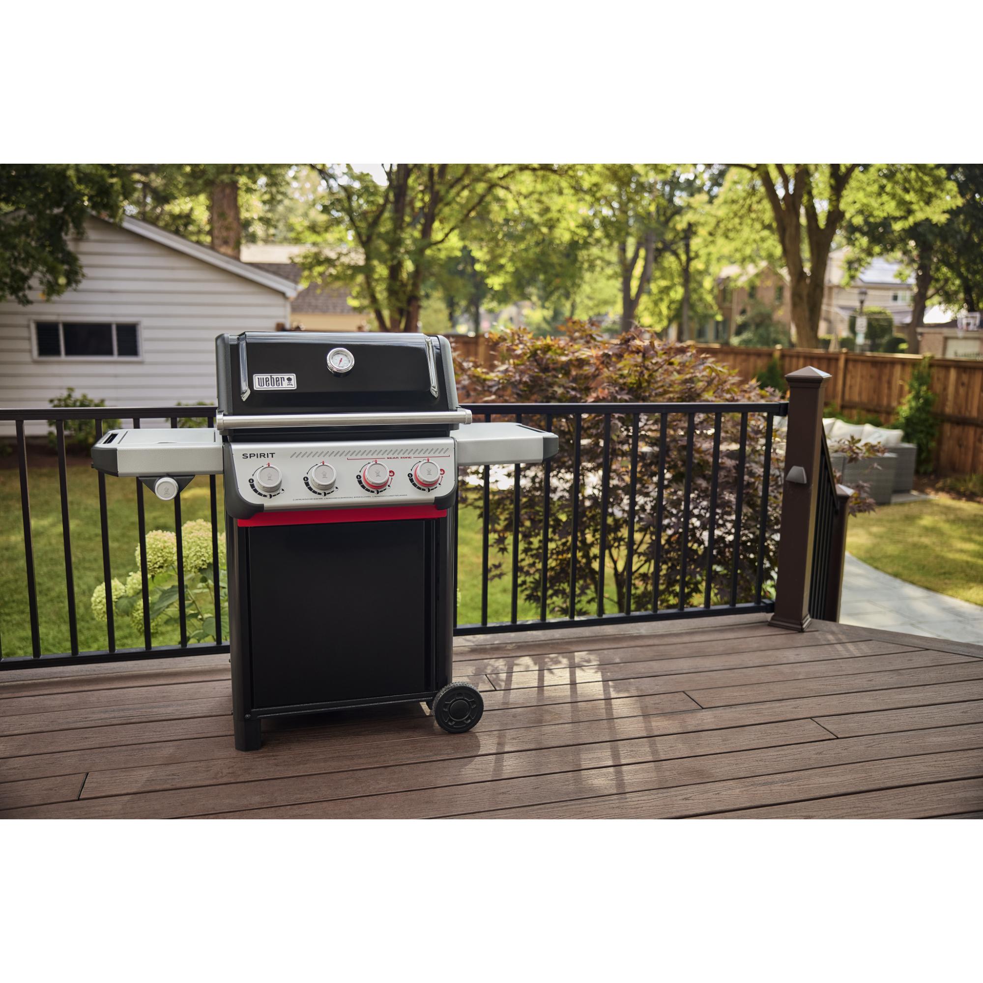Weber Spirit E-435 4-Burners Liquid Propane Gas Grill with Snap Jet Ignition System & Side Burner - Black, , hires