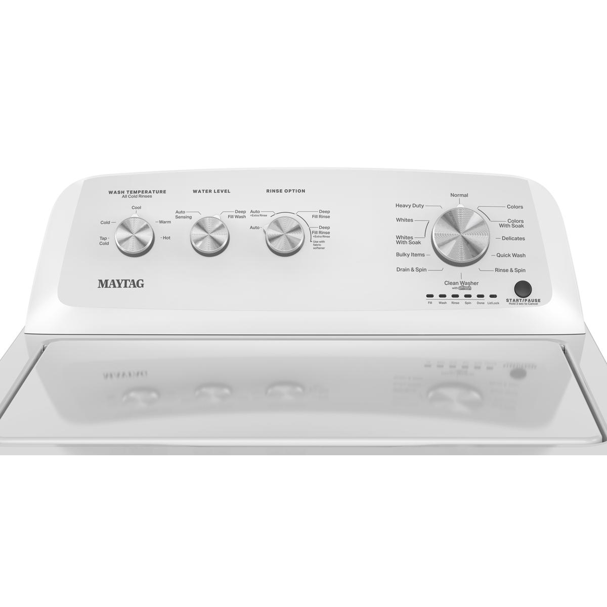 Maytag 27 in. 3.8 cu. ft. Top Load Washer with Agitator - White, , hires
