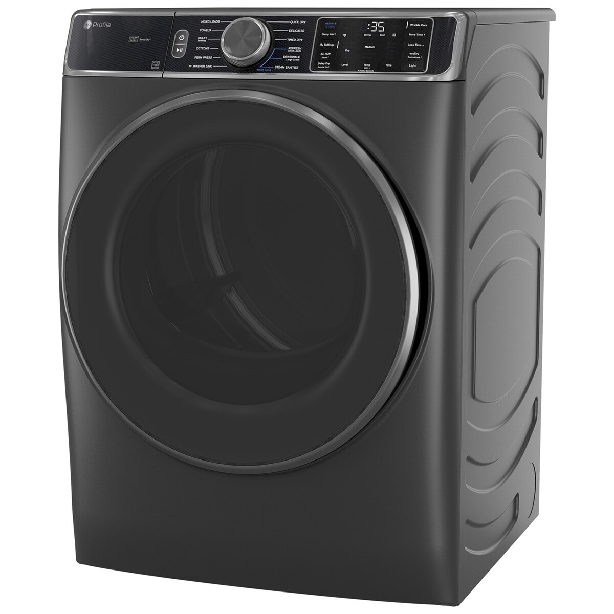 GE 28 in. 7.8 cu. ft. Smart Stackable Electric Dryer with Sensor Dry, Sanitize & Steam Cycle - Carbon Graphite, , hires