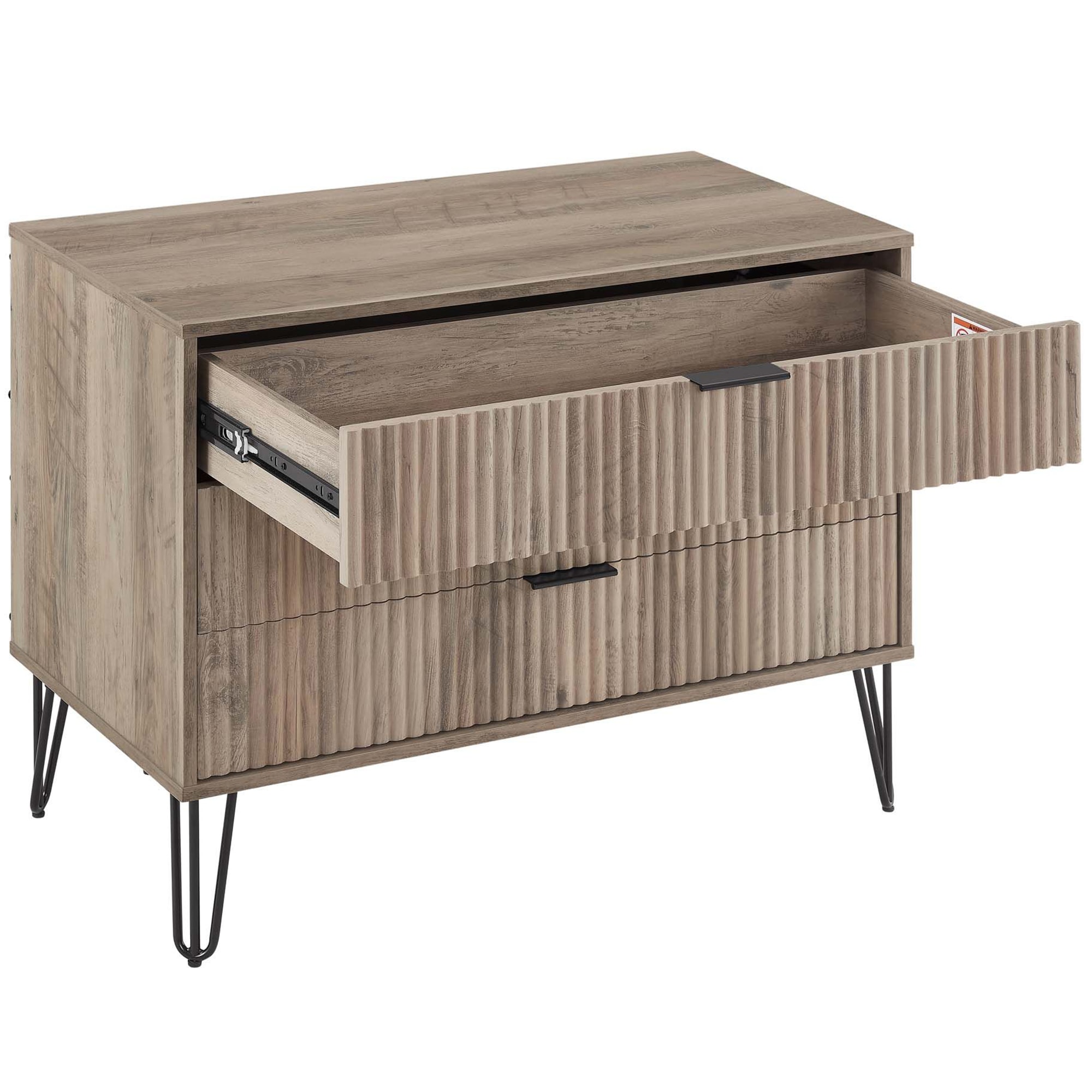 Manhattan Comfort DUMBO Modern 3-Drawer Dresser - Gray, Gray, hires