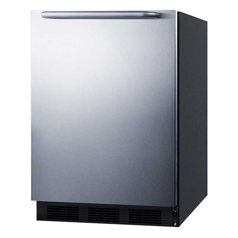 Summit 24 in. 5.5 cu. ft. ADA Compliant Undercounter Refrigerator - Stainless Steel with Black Cabinet, , hires