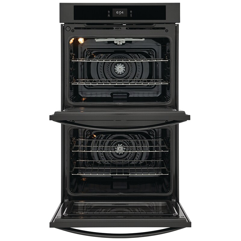 Frigidaire 30 in. 10.6 cu. ft. Top Control Electric Double Wall Oven with Standard Convection - Black, Black, hires