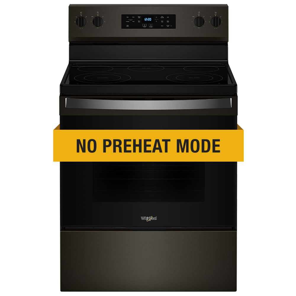 Whirlpool 30 in. 5.3 cu. ft. Electric Range with Radiant Burners - Black Stainless, Black Stainless, hires