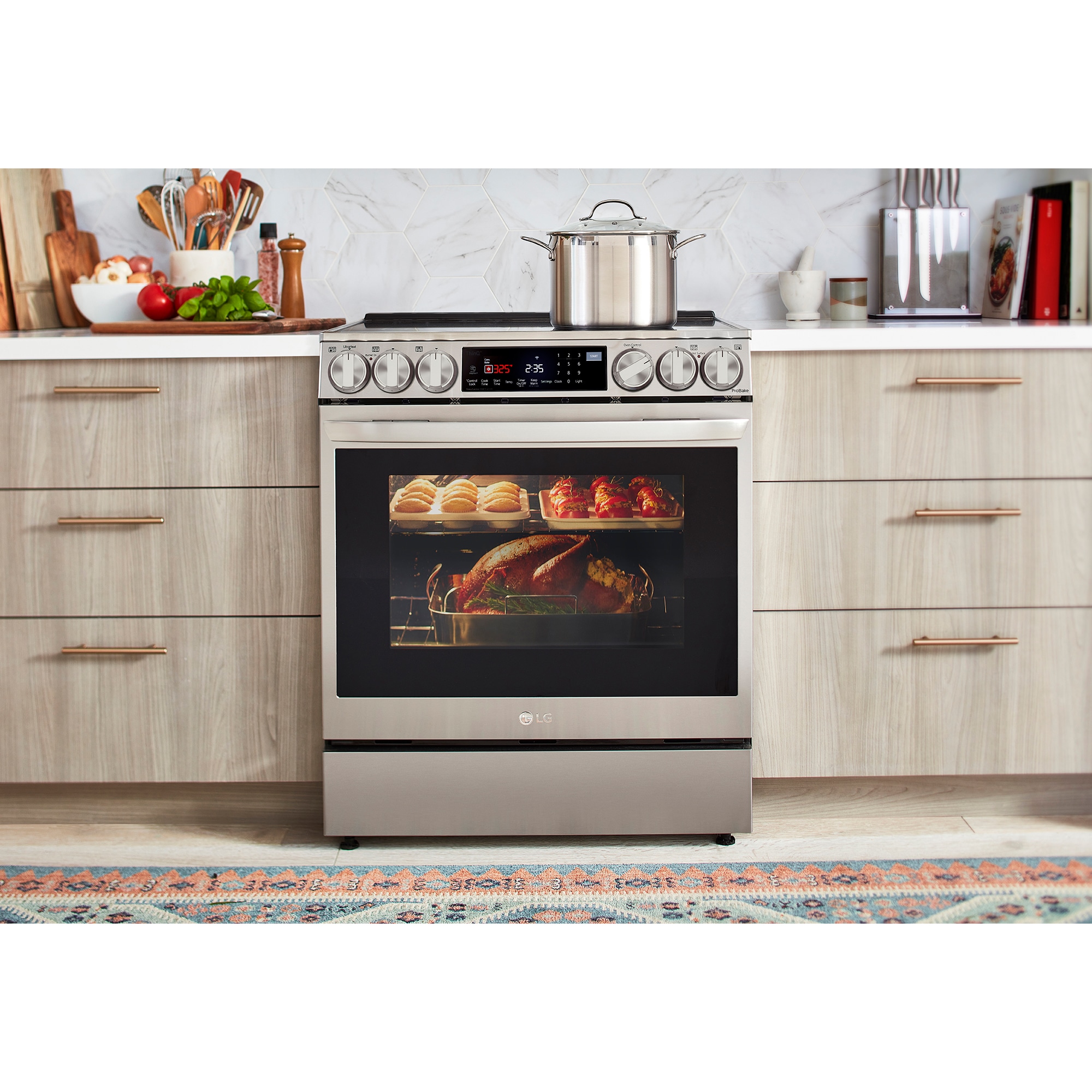 LG InstaView 30 in. 6.3 cu. ft. Smart Air Fry True European Convection Slide-In Electric Range with Radiant Burners - PrintProof Stainless Steel, PrintProof Stainless Steel, hires
