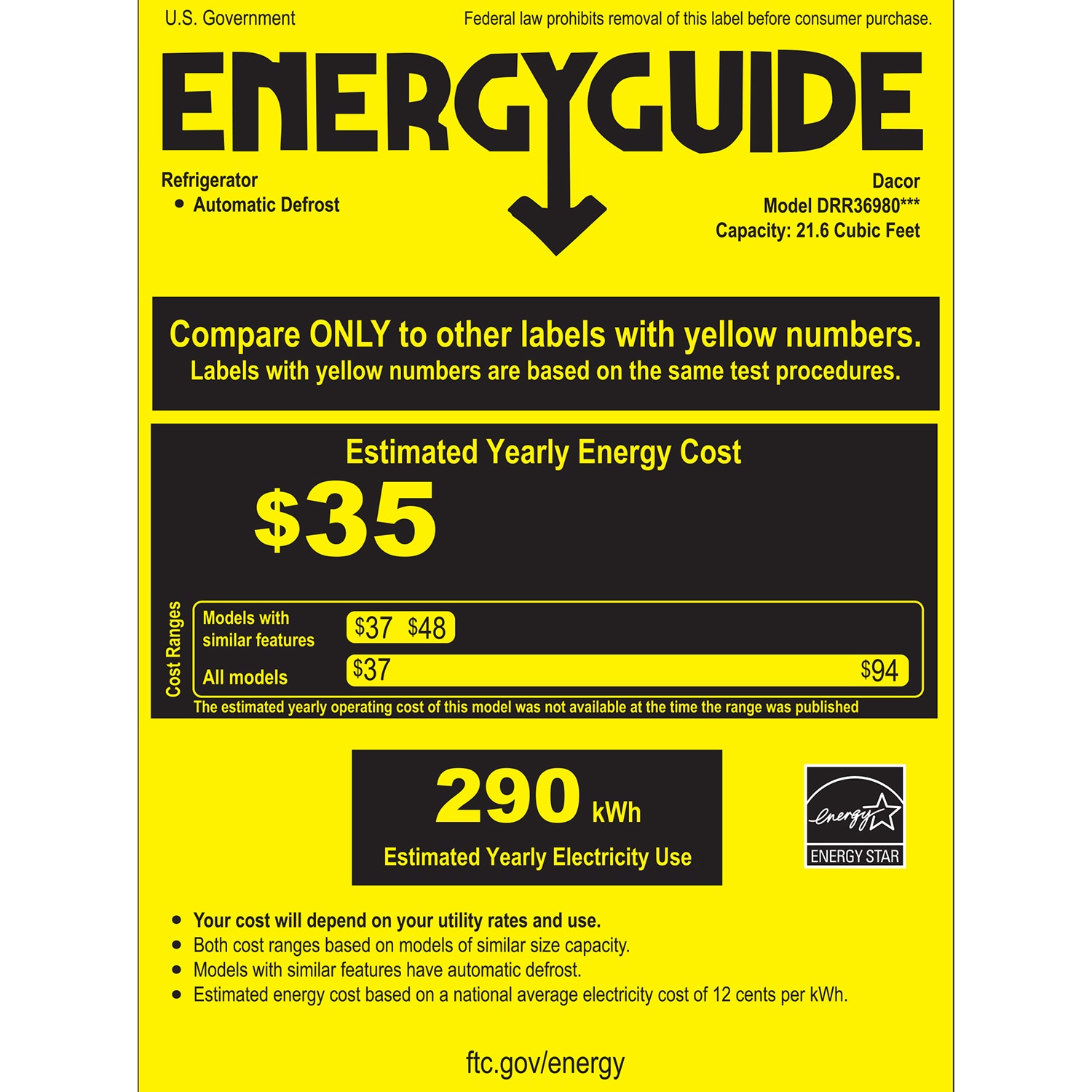 Dacor 36 in. 21.6 cu.ft. Built-In Smart Counter Depth Freeezerless Refrigerator with Internal Water Dispenser - Custom Panel Ready, , hires