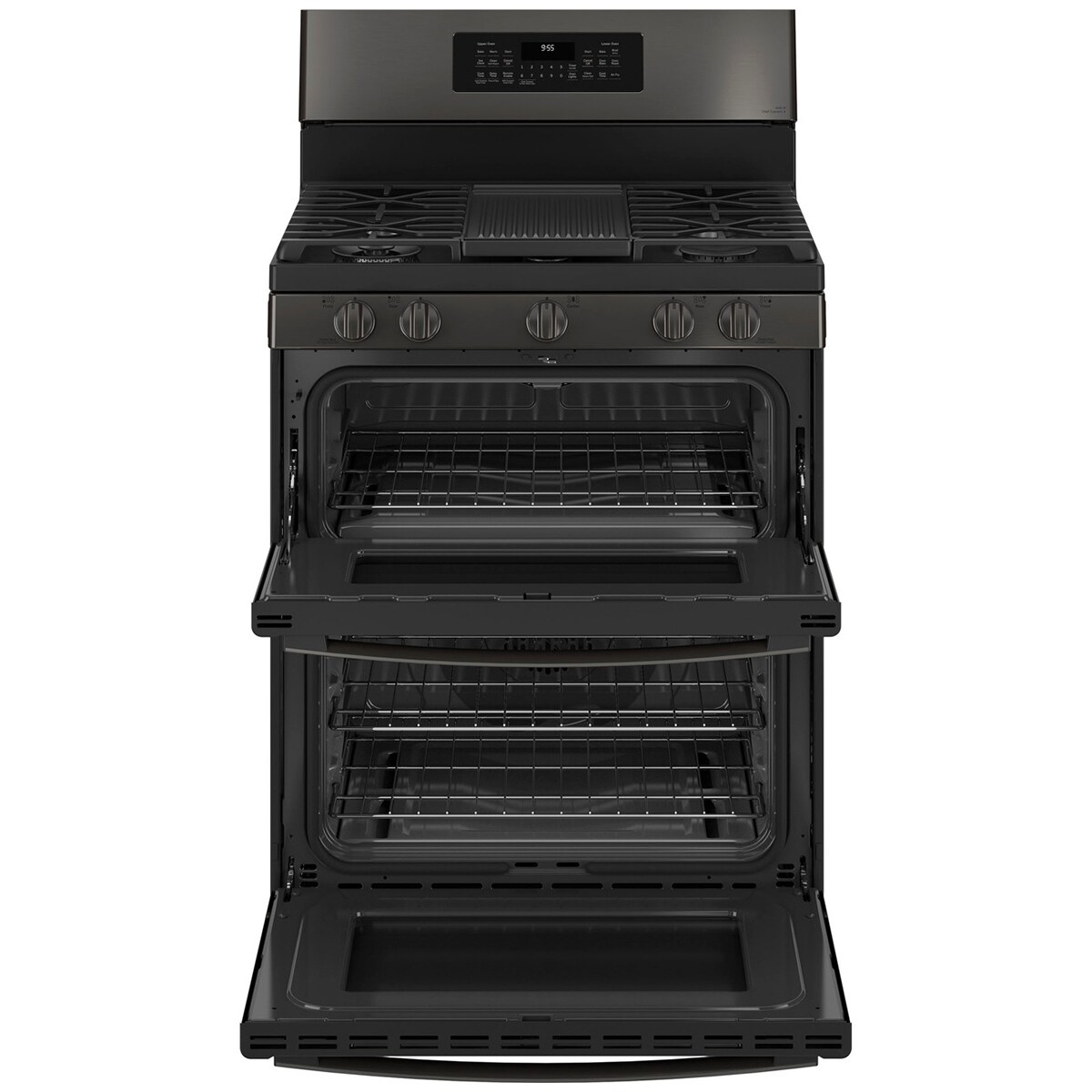 GE Profile 30 in. 6.8 cu. ft. Smart Air Fry Convection Double Oven Freestanding Gas Range with 5