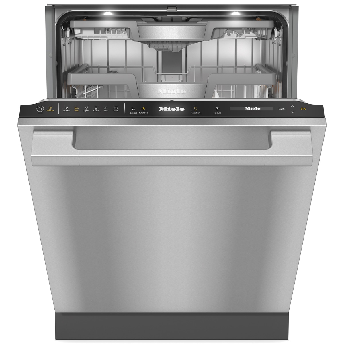 Miele 24 in. Top Control Smart Dishwasher with 39 dBa Sound Level & 3rd-Rack - Stainless Steel, , hires
