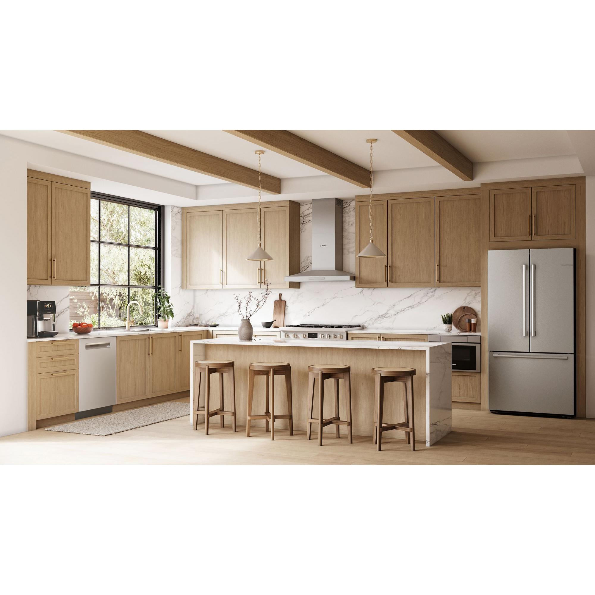 Bosch 800 Series 24 in. Top Control Smart Dishwasher with 42 dBA Sound Level, 3rd Rack, CrystalDry & Pocket Handle - Stainless Steel, , hires