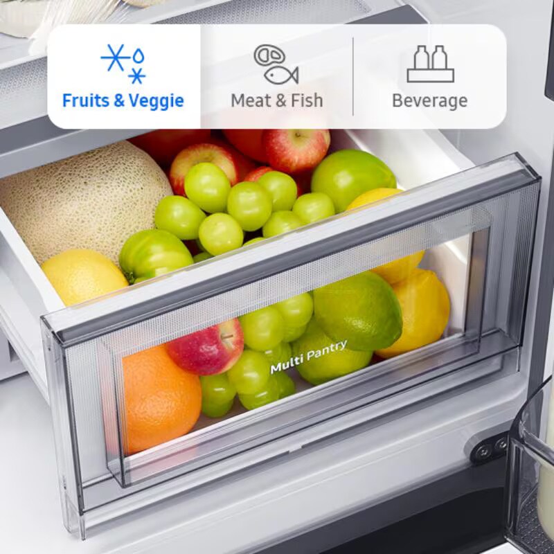 Samsung Bespoke 36 in. 22.8 cu. ft. Smart Counter Depth 4-Door French Door Refrigerator with Internal Water Autofill Pitcher - White Glass, White Glass, hires