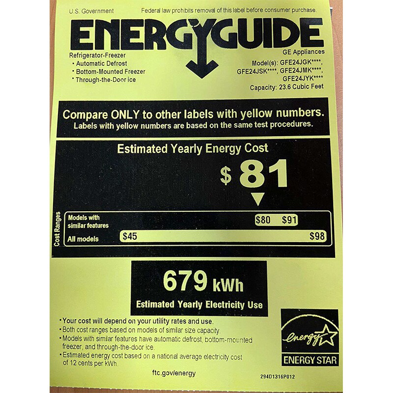 GE 33 in. 23.6 cu. ft. French Door Refrigerator with Ice & Water Dispenser - Fingerprint Resistant Stainless, Fingerprint Resistant Stainless, hires