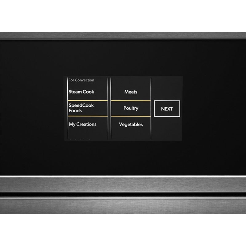 JennAir Noir 27 in. 5.7 cu. ft. Speed Electric Microwave/Wall Oven Combo with Standard Convection & Sensor Cooking - Floating Glass Black, , hires