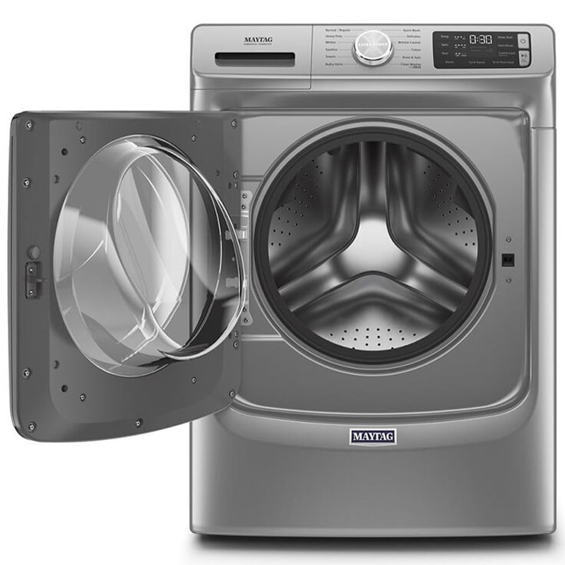 Maytag 27 in. 7.3 cu. ft. Stackable Electric Dryer with Extra Power, Sanitize, Steam & Quick Dry Cycle - Metallic Slate, Metallic Slate, hires