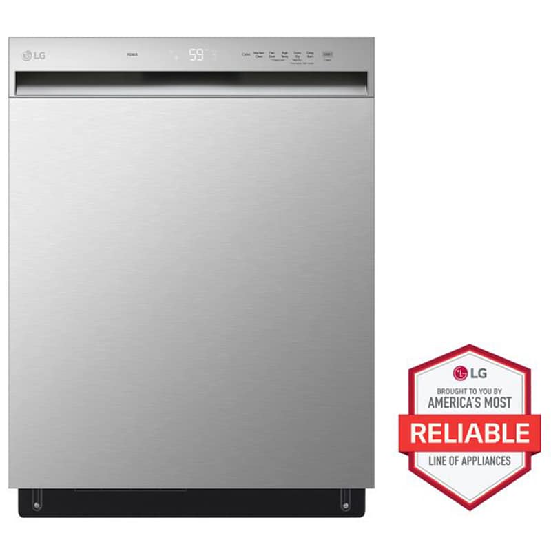 LG 24 in. Front Control Dishwasher with 50 dBa Sound Level, Dynamic Dry & Pocket - Stainless Steel, , hires