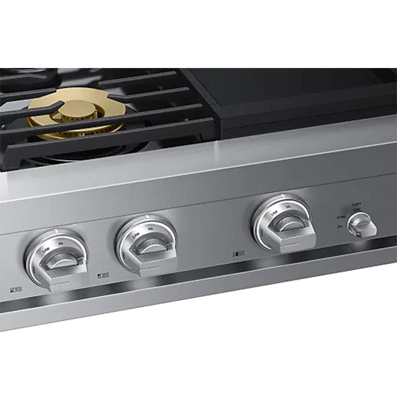 Dacor Transitional 48 in. 6-Burner Smart Natural Gas Rangetop with Griddle, Simmer Burner & Power Burner - Graphite Stainless, , hires