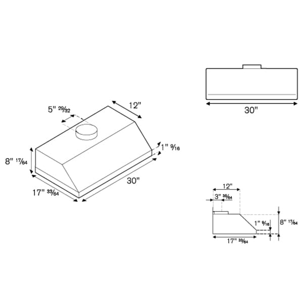 Bertazzoni Professional Series 30 in. Convertible Canopy Pro Style Style Range Hood with 400 CFM, 3 Fan Speeds & 2 LED Lights - Stainless Steel, , hires
