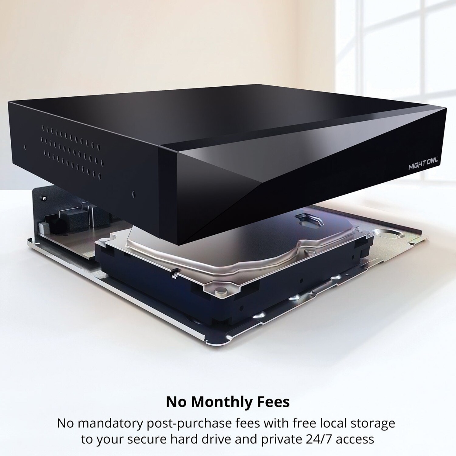 Night Owl - 12 Channel 6 Camera Wired 4K 2TB DVR Security System - White, , hires