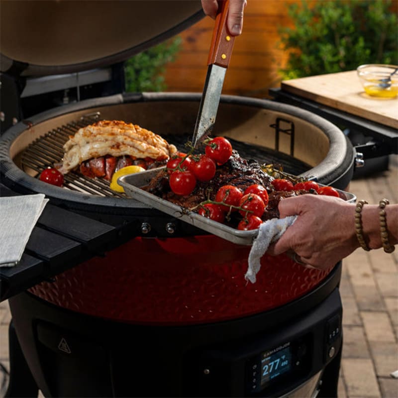 Kamado Joe Big Joe Konnected Joe Charcoal Grill & Smoker with Push-Button Ignition System - Red, , hires