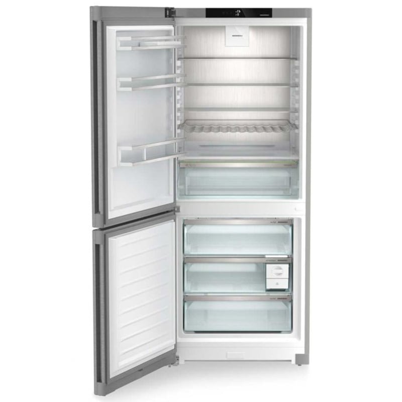 Liebherr Plus Series 30 in. 15.0 cu. ft. Left-Hinged Smart Counter Depth Bottom Freezer Refrigerator with Ice Maker - Silver, , hires