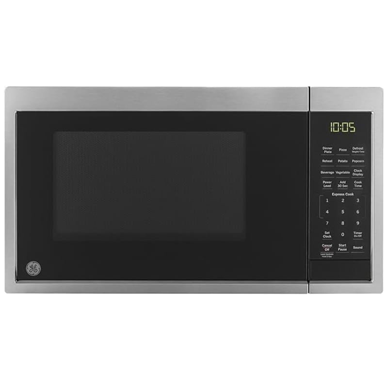 GE 19 in. 0.9 cu. ft. 900W Countertop Microwave - Stainless Steel, Stainless Steel, hires