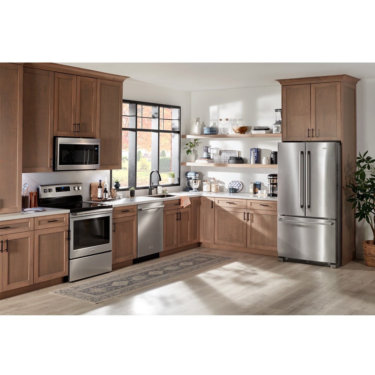 Maytag 36 in. 25.2 cu. ft. French Door Refrigerator with Internal Water Dispenser - Fingerprint Resistant Stainless Steel, , hires