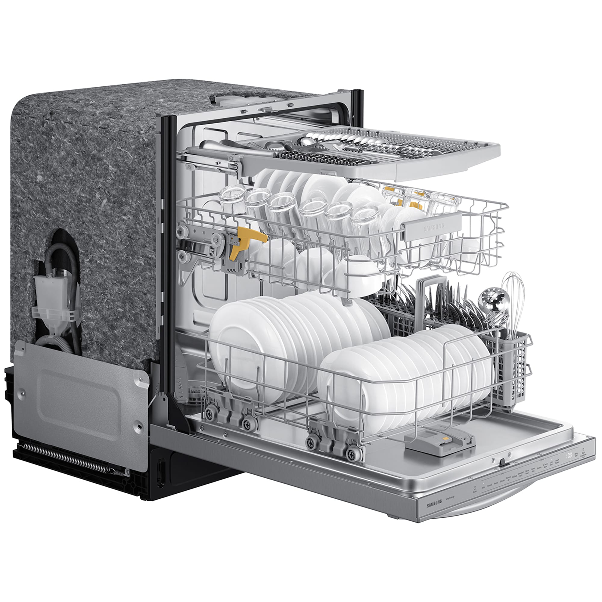 Samsung 24 in. Top Control Smart Dishwasher with 46 dBa Sound Level & 3rd-Rack - Stainless Steel, , hires