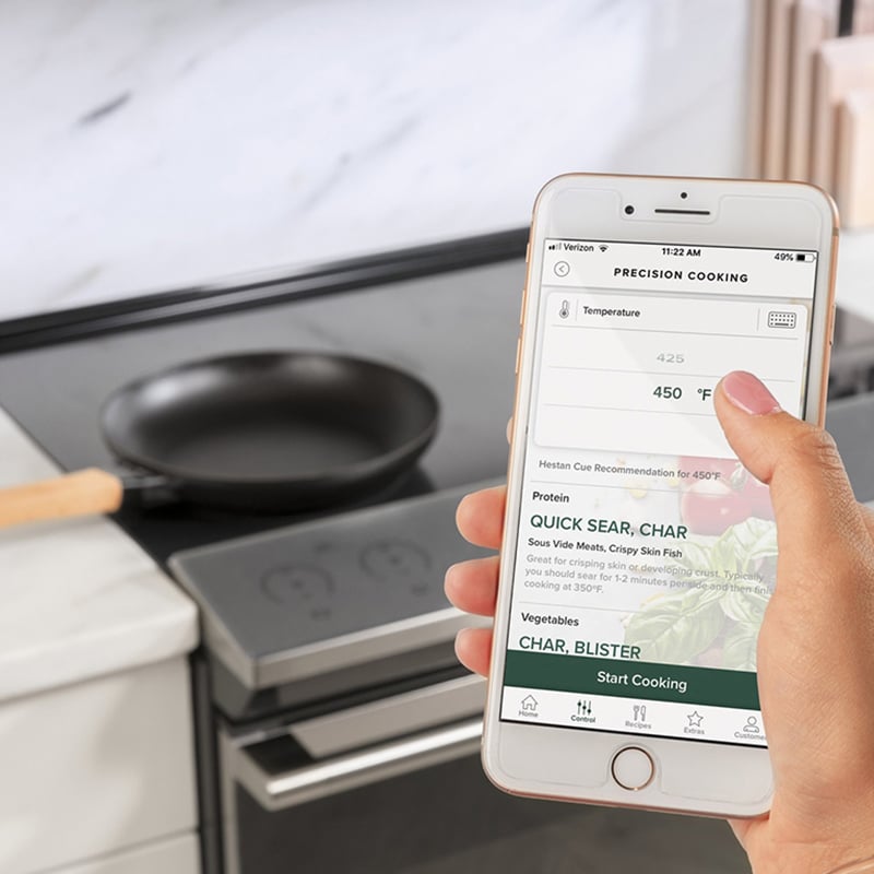 Cafe 30 in. 5.3 cu. ft. Smart Air Fry True European Convection Slide-In Electric Range with 5 Induction Burners - Platinum Glass, Platinum Glass, hires