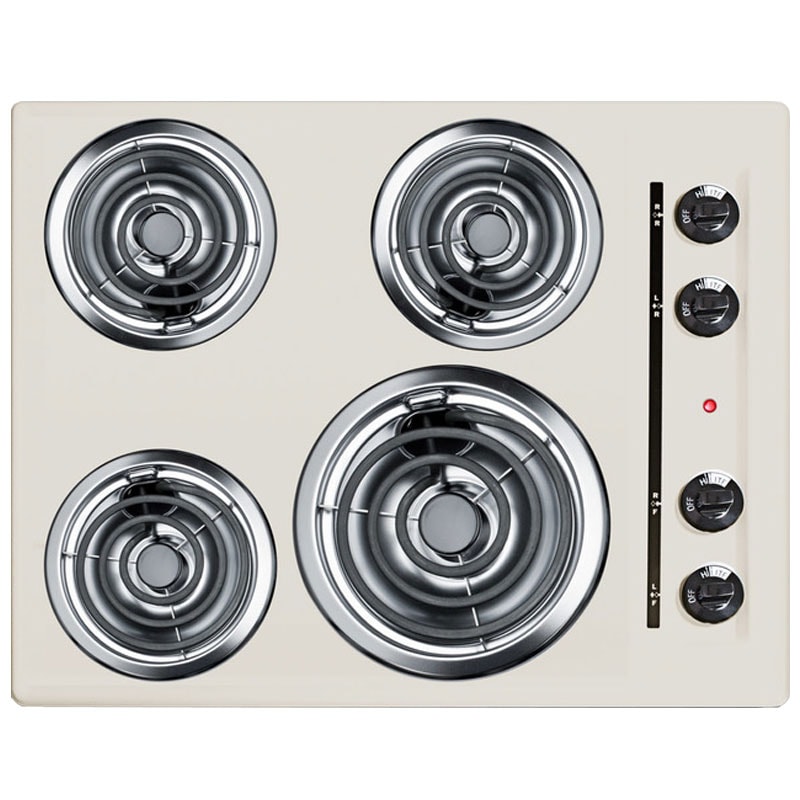 Summit 24 in. 4-Burner Electric Cooktop - Bisque, Bisque, hires