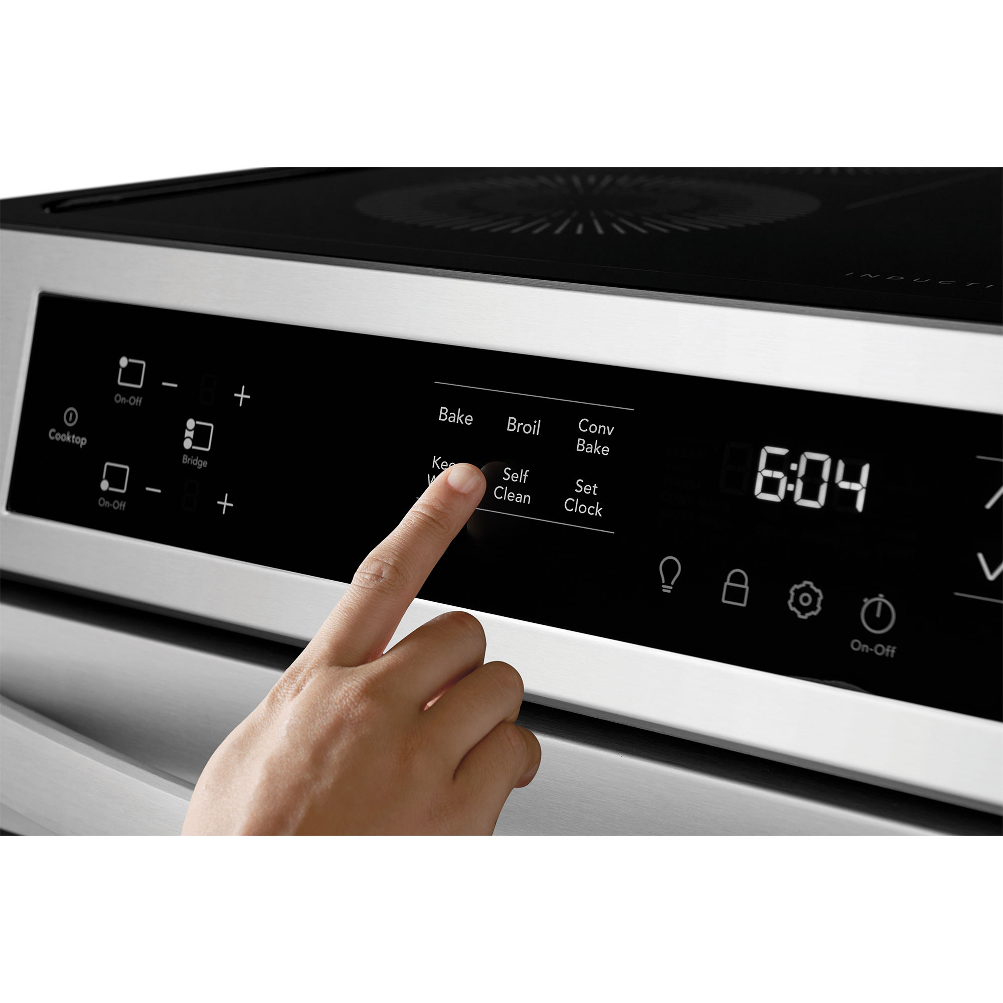 Frigidaire 30 in. 5.3 cu. ft. Standard Convection Electric Range with 4 Induction Burners - Stainless Steel, , hires