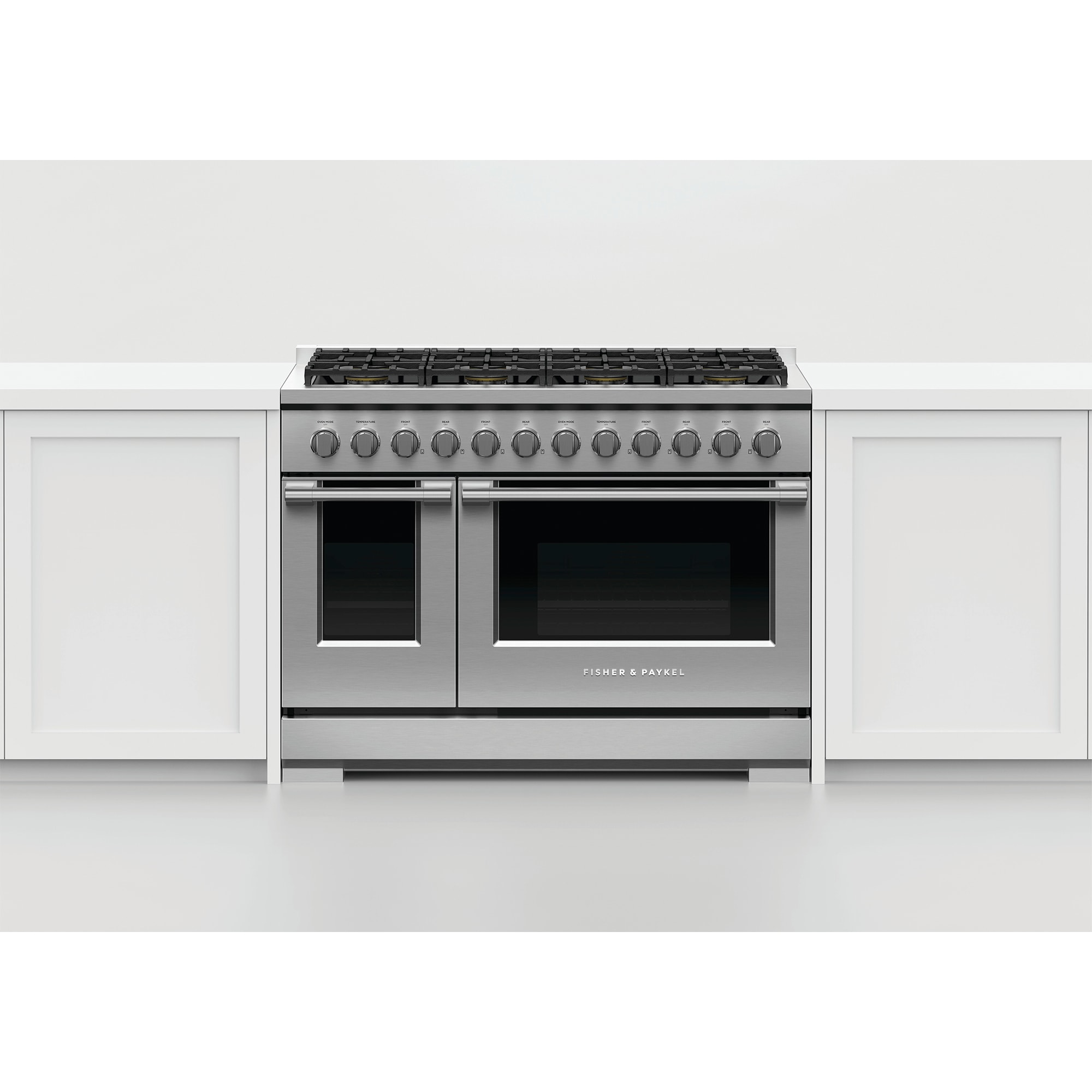 Fisher & Paykel Series 7 Professional 48 in. 7.7 cu. ft. Standard Convection Double Oven Gas Range with 8 Sealed Burners - Stainless Steel, , hires