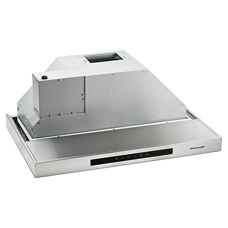 KitchenAid 30 in. Convertible Standard Style Range Hood with 400 CFM, 4 Fan Speeds & 2 LED Lights - Stainless Steel, , hires